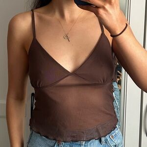 Brown tank top